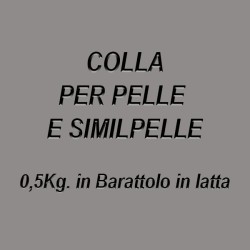 COLLA PER PELLE E SIMILPELLE IN BARATTOLO DI LATTA 0,5KG.